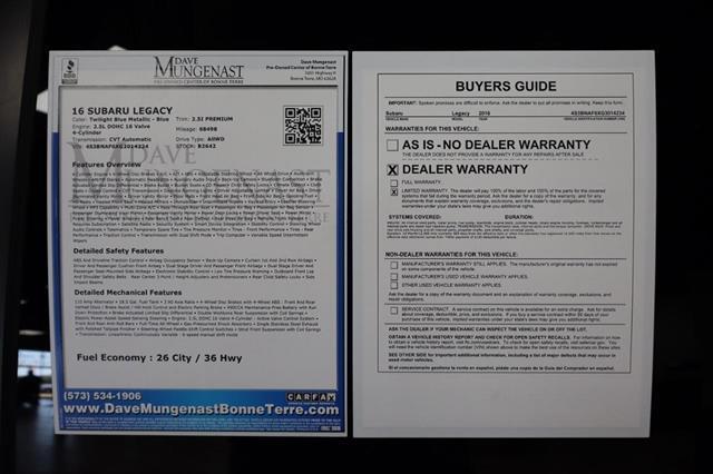 used 2016 Subaru Legacy car, priced at $14,945