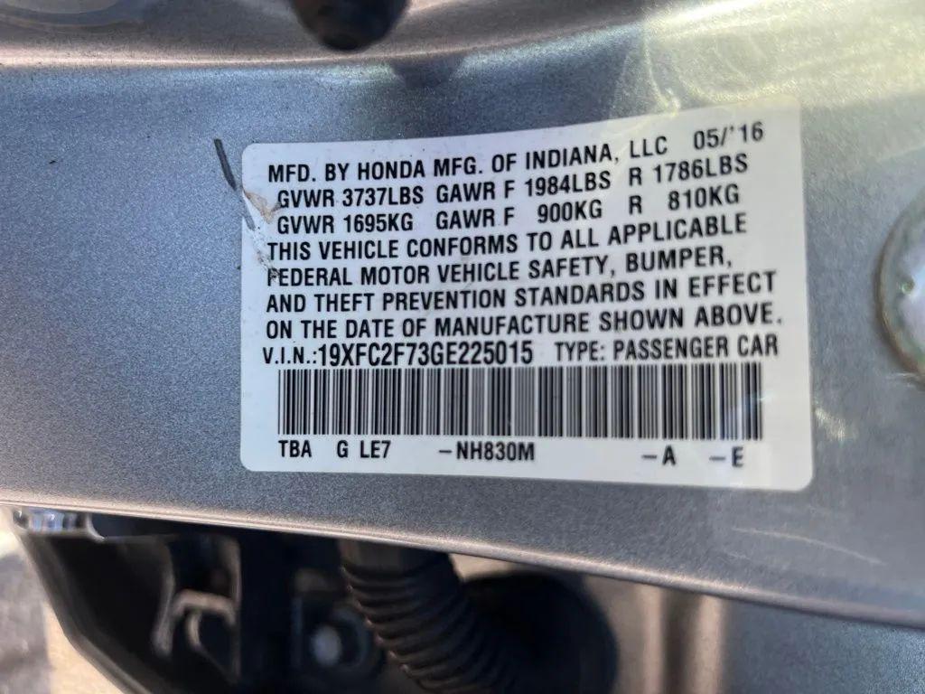 used 2016 Honda Civic car, priced at $7,660