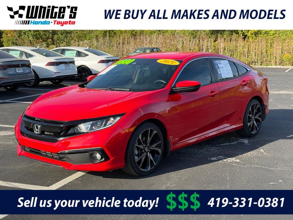 used 2021 Honda Civic car, priced at $21,800