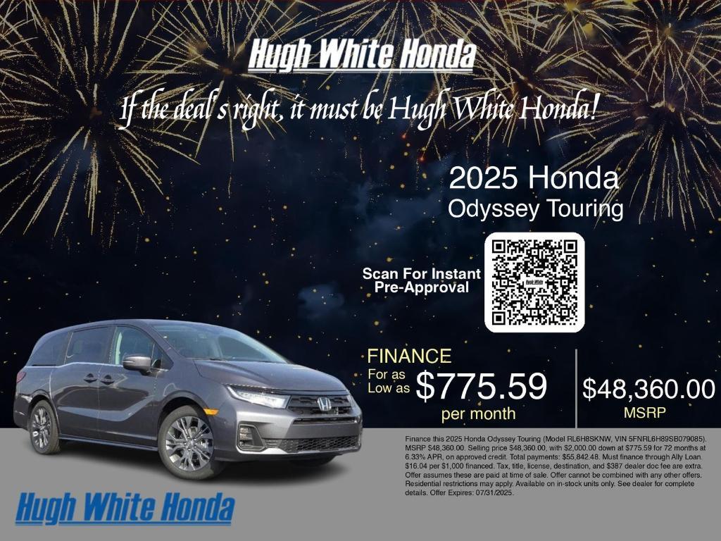 new 2025 Honda Odyssey car, priced at $48,360