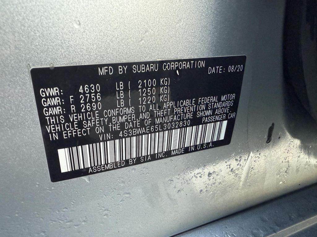 used 2020 Subaru Legacy car, priced at $18,500