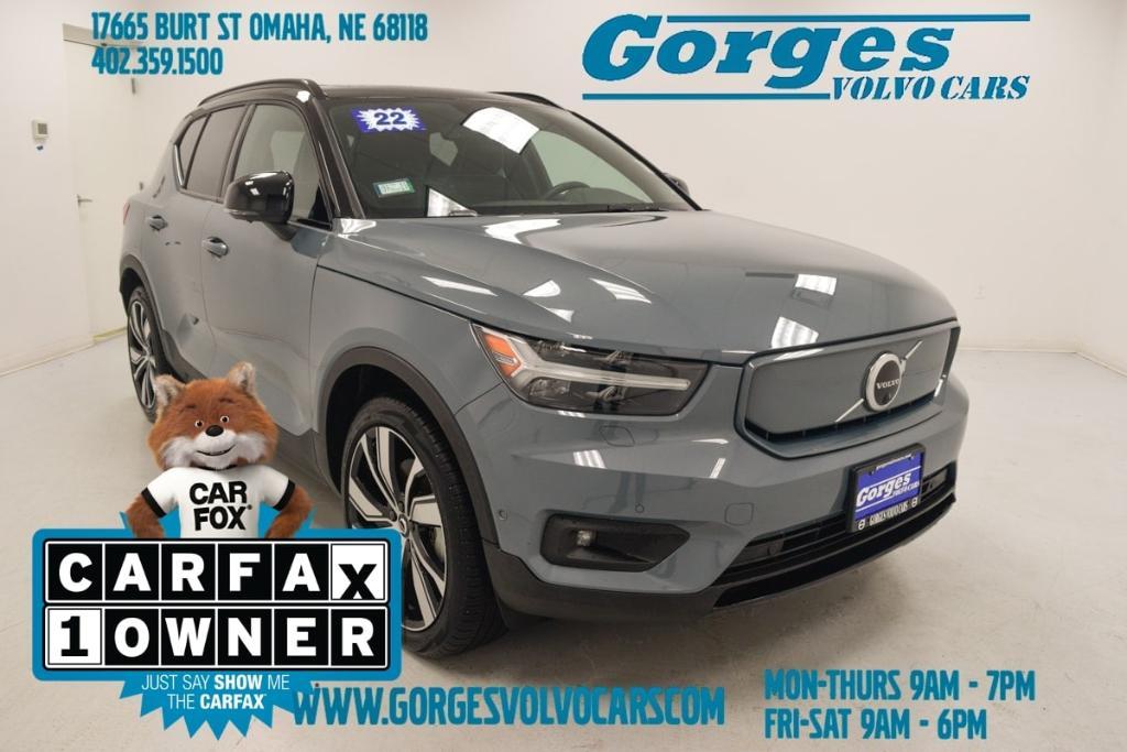 used 2022 Volvo XC40 Recharge Pure Electric car, priced at $34,498