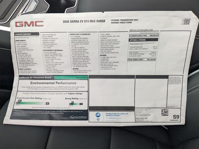new 2026 GMC Sierra EV car, priced at $92,230