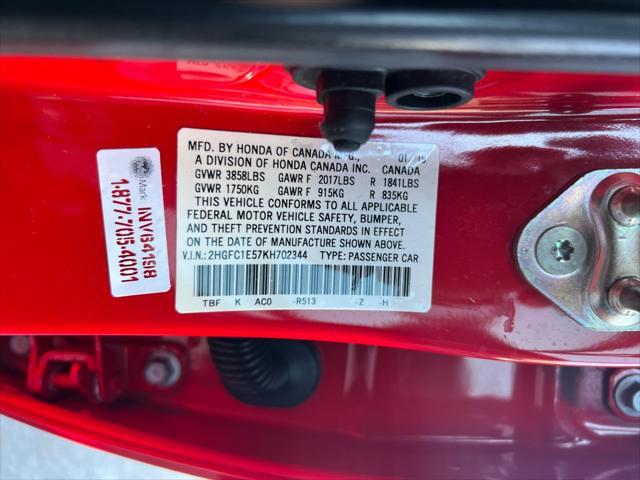 used 2019 Honda Civic Si car, priced at $20,999