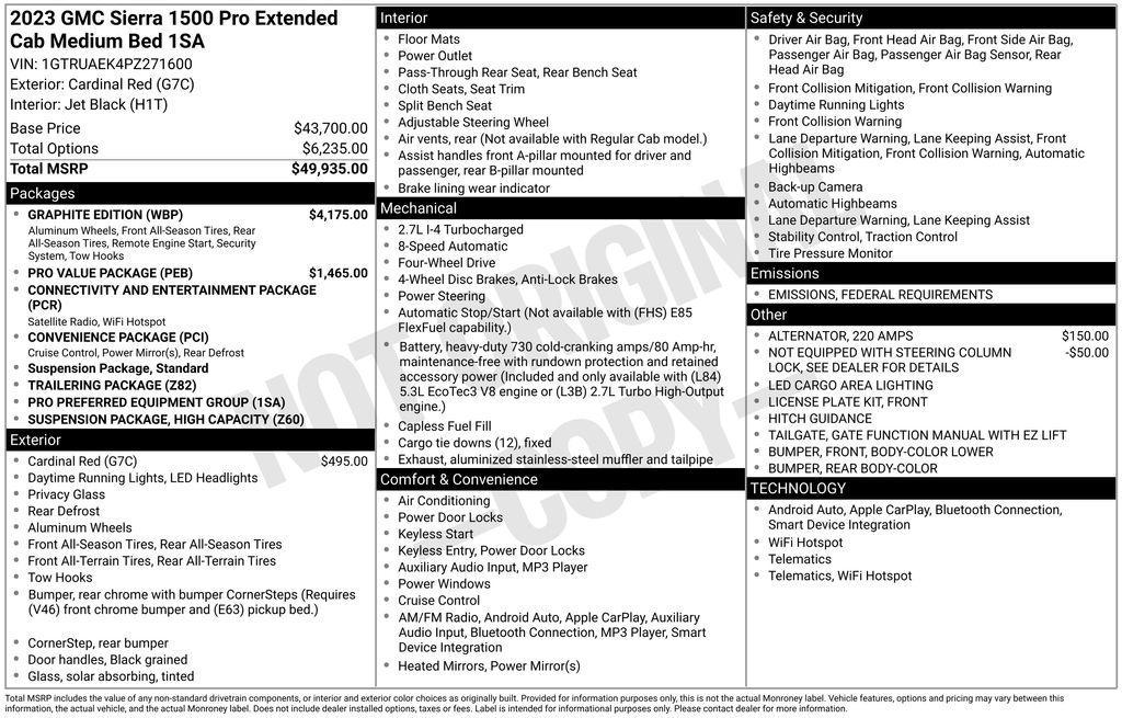 used 2023 GMC Sierra 1500 car, priced at $37,240