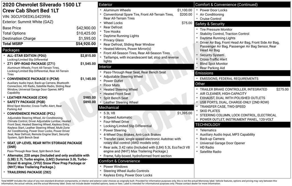 used 2020 Chevrolet Silverado 1500 car, priced at $29,977