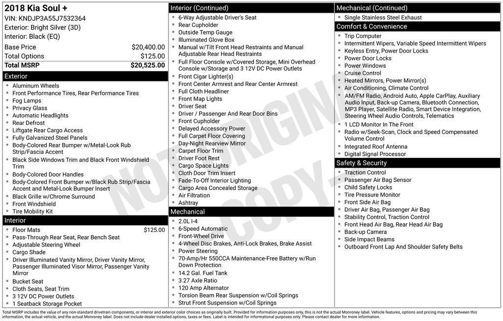 used 2018 Kia Soul car, priced at $9,038