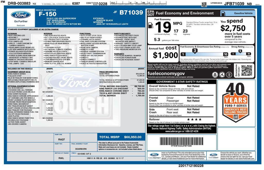 used 2018 Ford F-150 car, priced at $32,754
