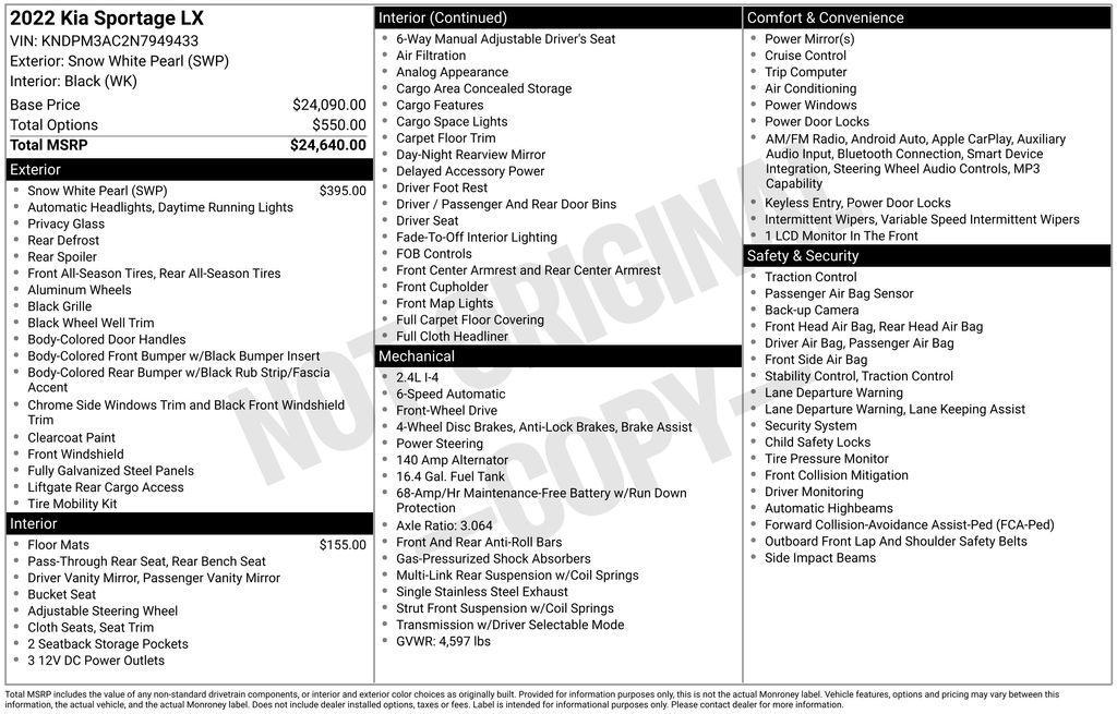 used 2022 Kia Sportage car, priced at $13,873