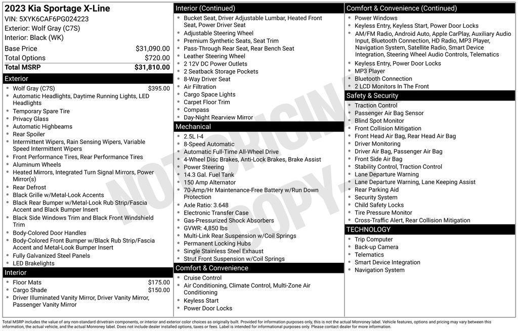 used 2023 Kia Sportage car, priced at $25,749