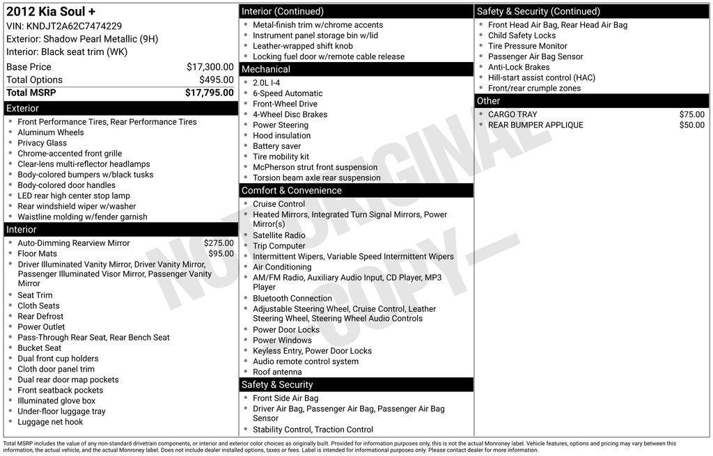 used 2012 Kia Soul car, priced at $9,523