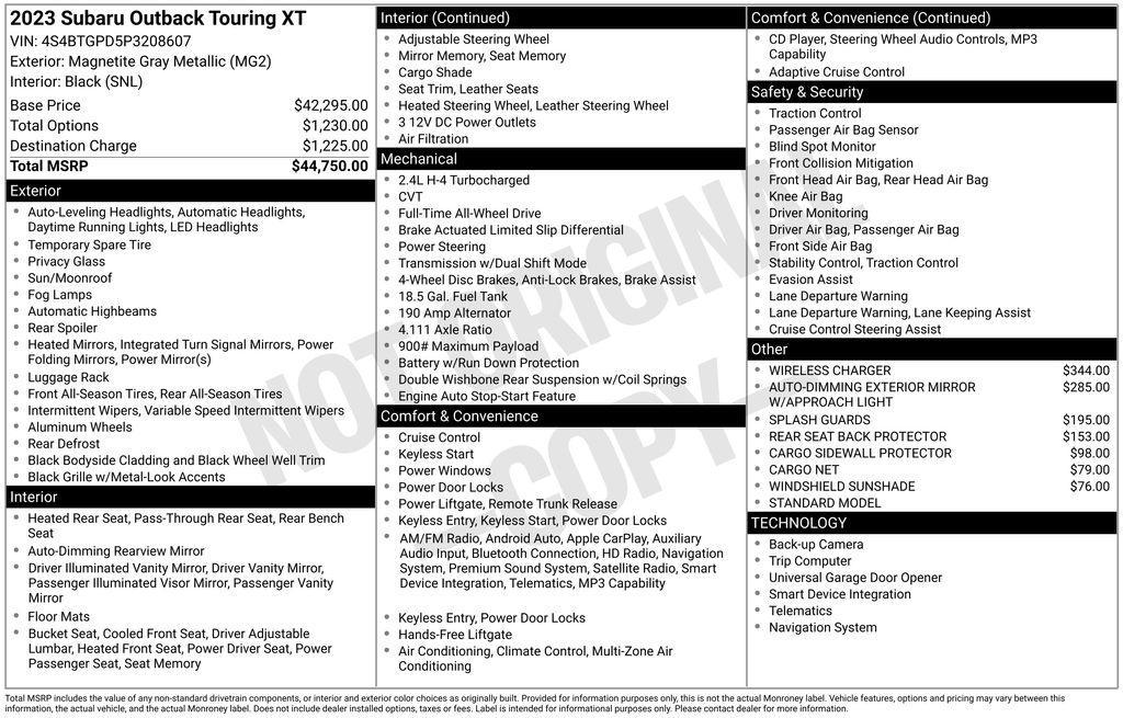 used 2023 Subaru Outback car, priced at $32,672