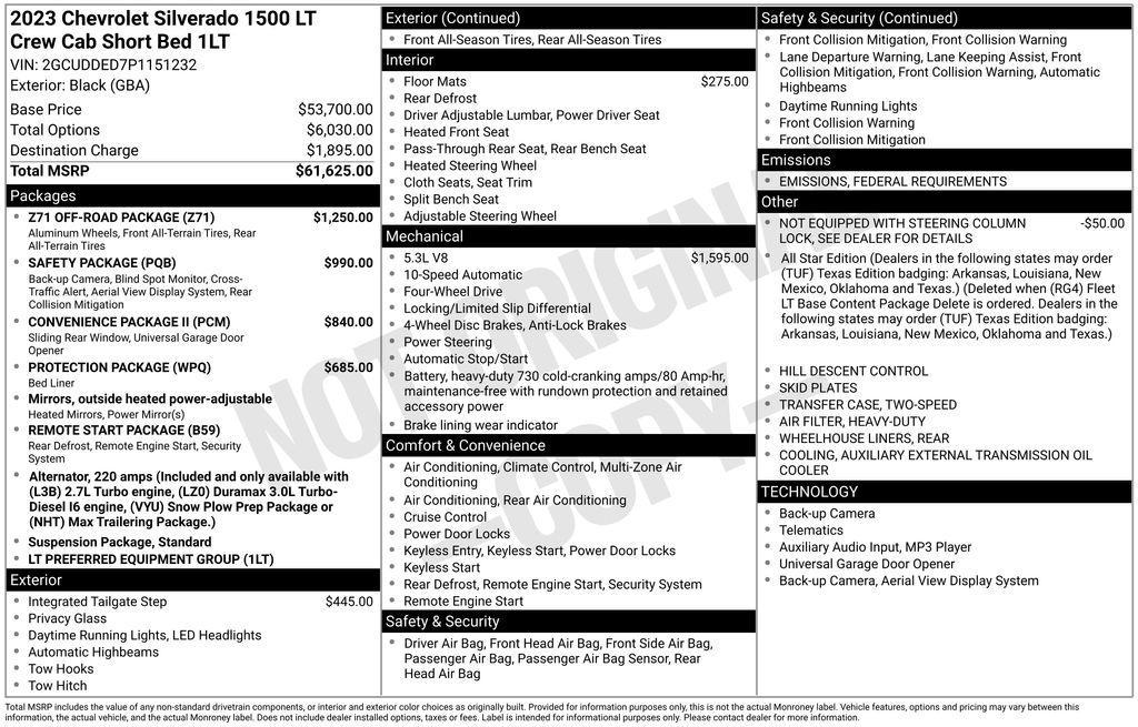 used 2023 Chevrolet Silverado 1500 car, priced at $39,247