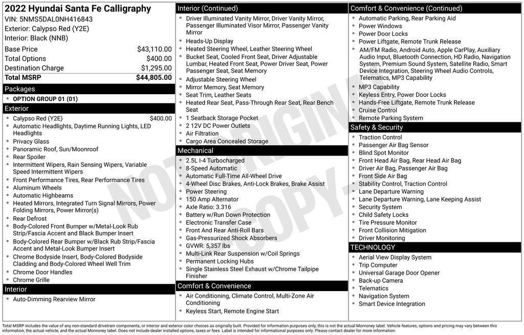 used 2022 Hyundai Santa Fe car, priced at $29,165