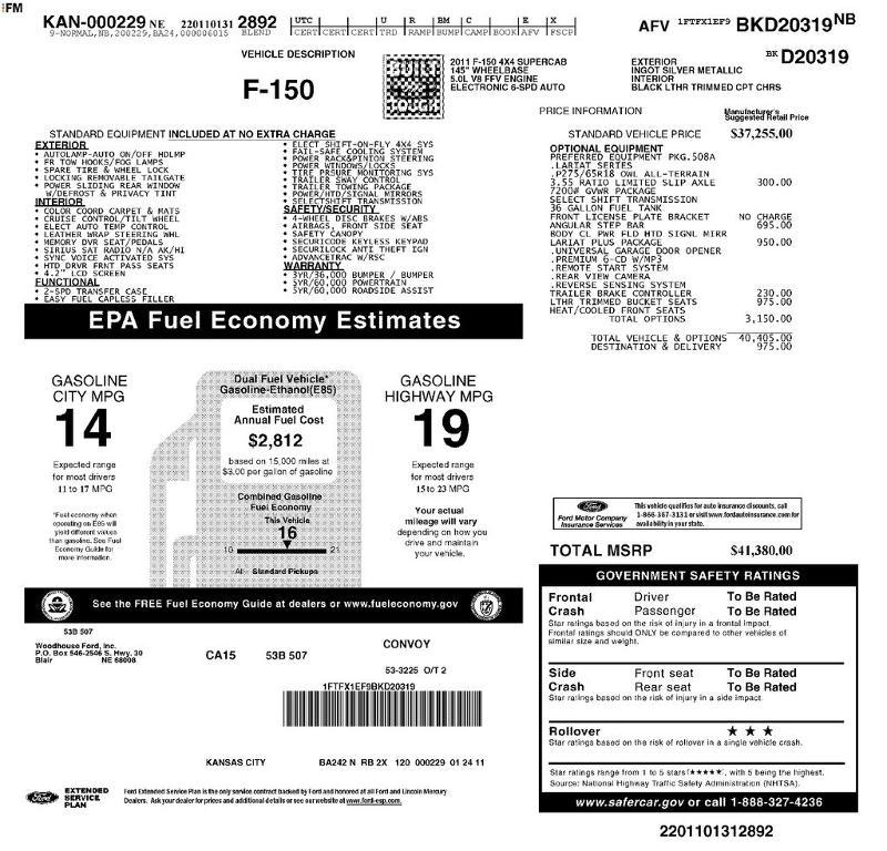 used 2011 Ford F-150 car, priced at $17,577