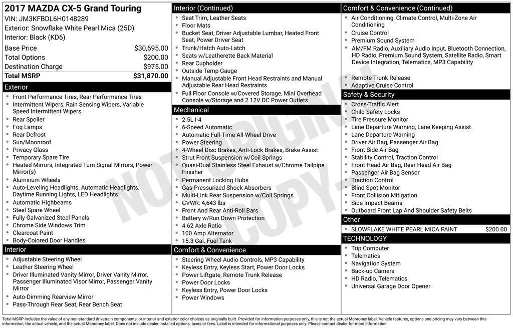 used 2017 Mazda CX-5 car, priced at $17,191