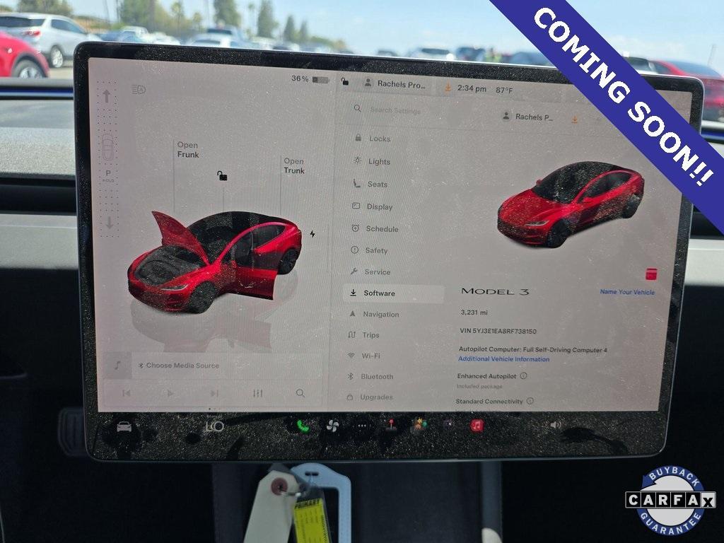 used 2024 Tesla Model 3 car, priced at $35,265