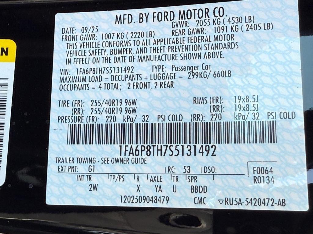 new 2025 Ford Mustang car, priced at $38,035