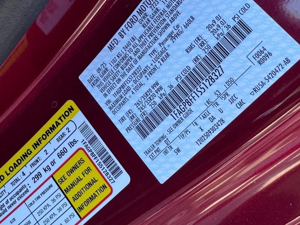 new 2025 Ford Mustang car, priced at $60,965