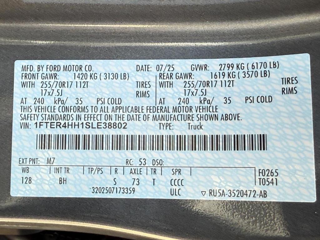 new 2025 Ford Ranger car, priced at $41,080