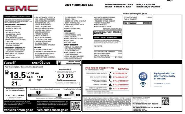 used 2021 GMC Yukon car, priced at $56,239