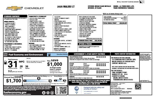 used 2025 Chevrolet Malibu car, priced at $23,465