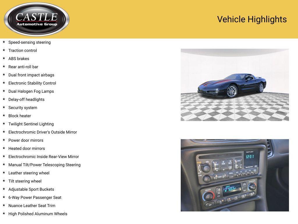used 2001 Chevrolet Corvette car, priced at $22,687