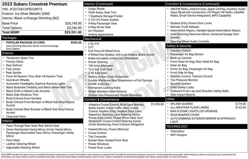used 2023 Subaru Crosstrek car, priced at $23,997