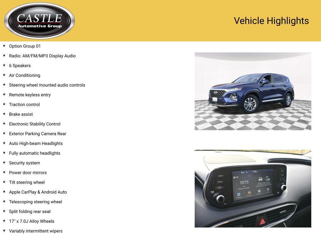 used 2020 Hyundai Santa Fe car, priced at $17,577