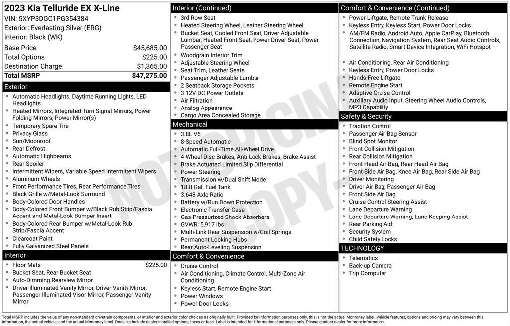 used 2023 Kia Telluride car, priced at $34,976