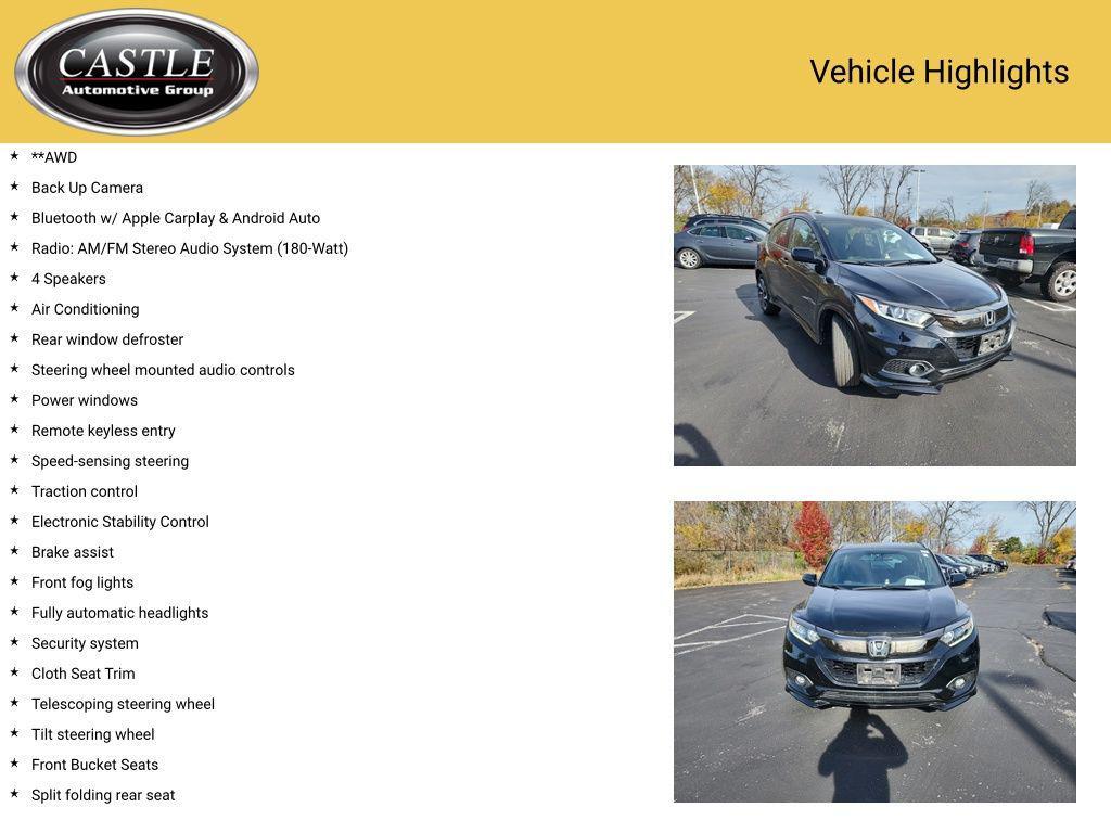 used 2020 Honda HR-V car, priced at $17,977