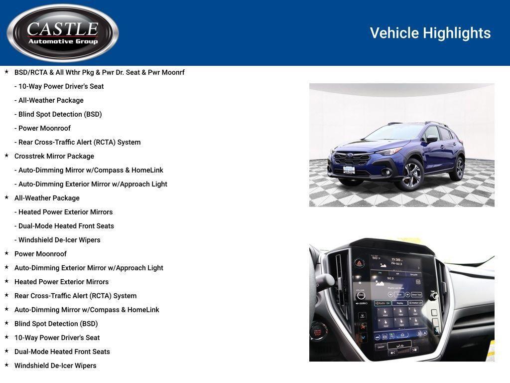 new 2025 Subaru Crosstrek car, priced at $29,815
