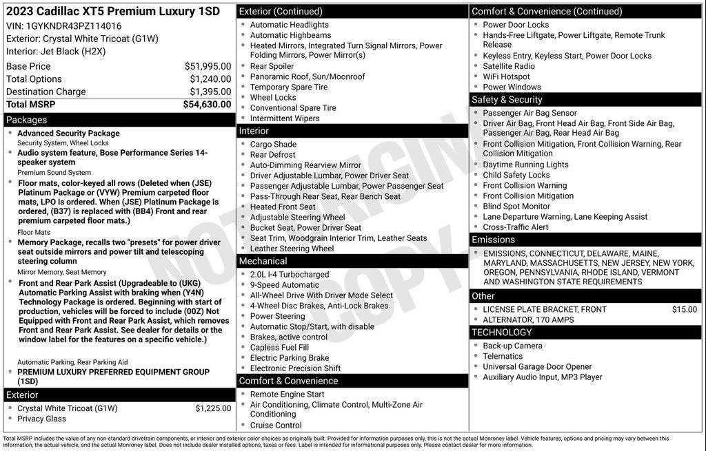 used 2023 Cadillac XT5 car, priced at $29,317