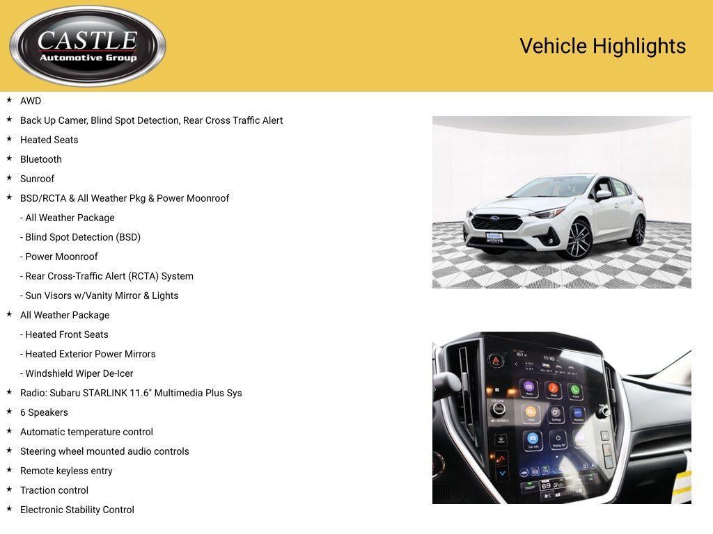 used 2024 Subaru Impreza car, priced at $24,471