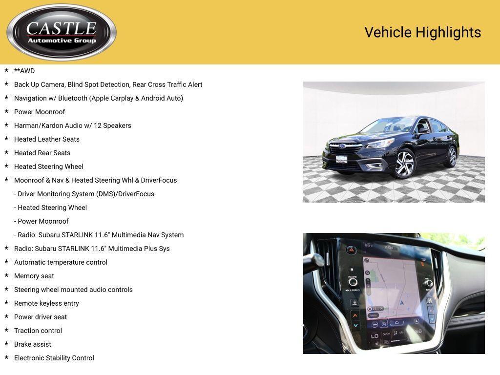used 2022 Subaru Legacy car, priced at $22,977