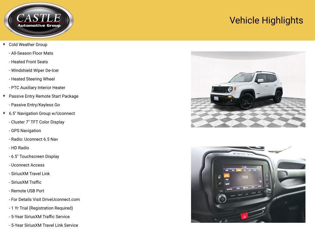 used 2017 Jeep Renegade car, priced at $12,797