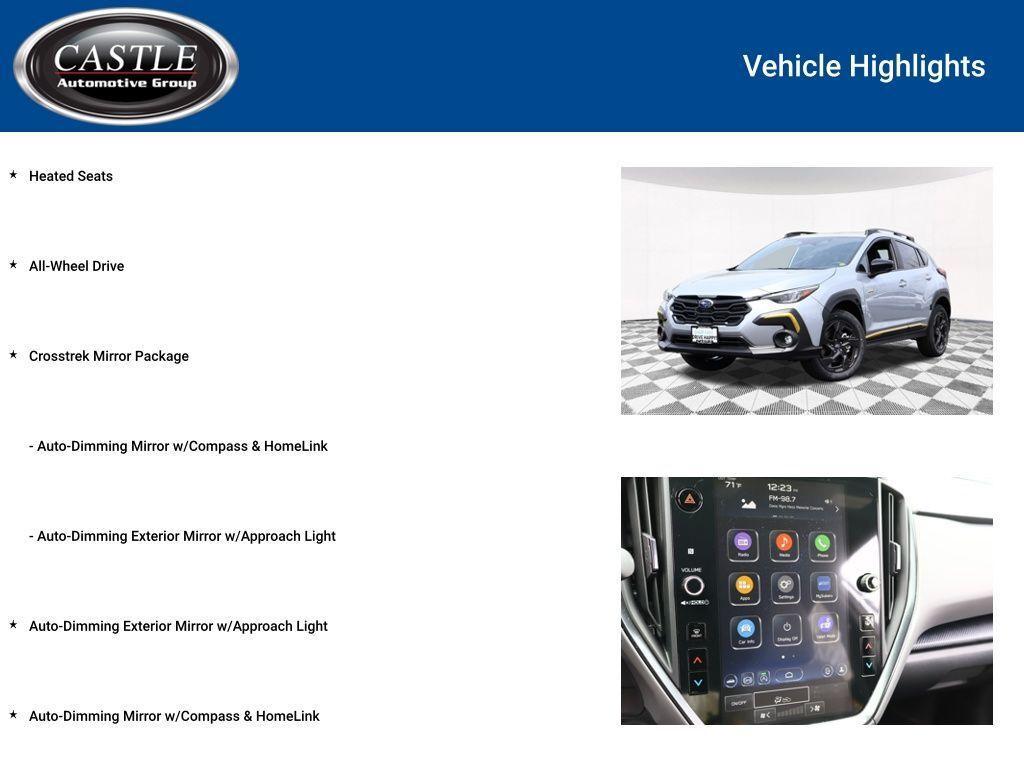 new 2025 Subaru Crosstrek car, priced at $30,784
