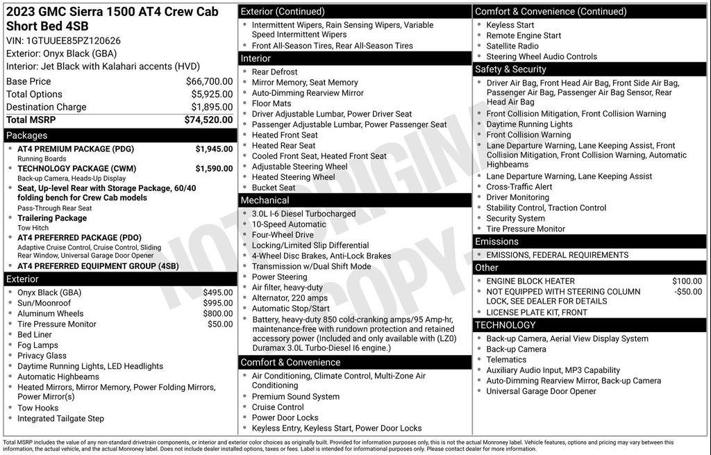 used 2023 GMC Sierra 1500 car, priced at $46,225