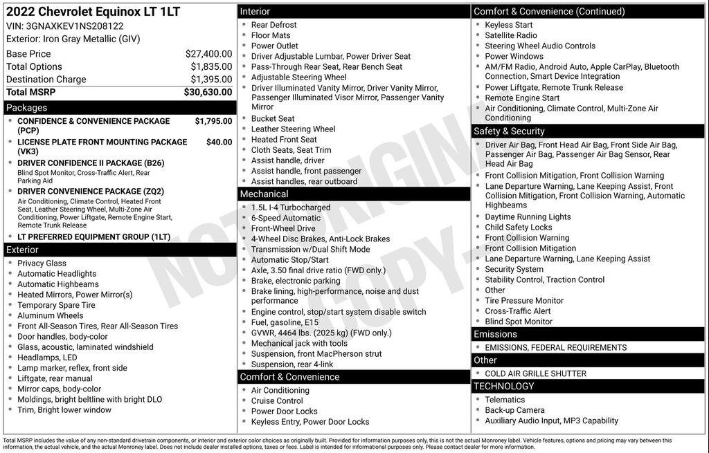 used 2022 Chevrolet Equinox car, priced at $17,997