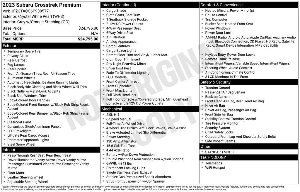 used 2023 Subaru Crosstrek car, priced at $23,797