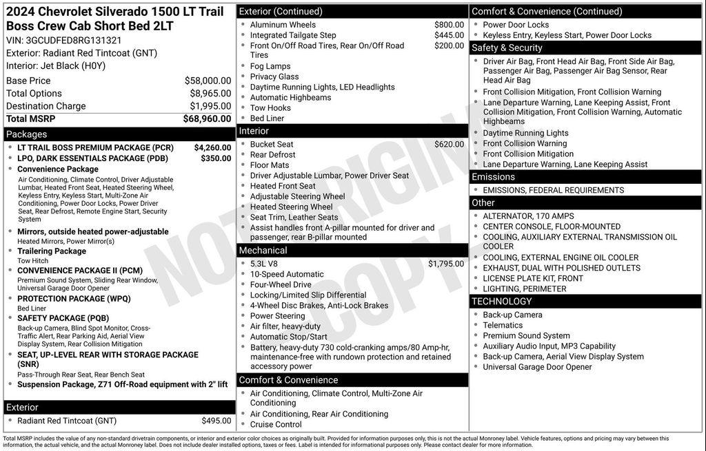 used 2024 Chevrolet Silverado 1500 car, priced at $47,992