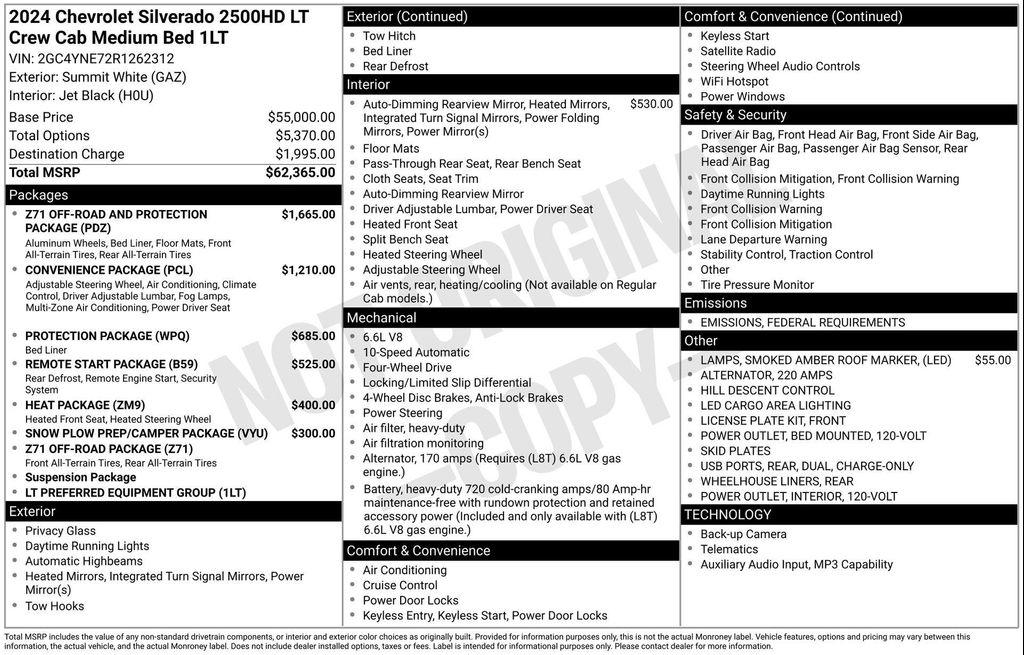 used 2024 Chevrolet Silverado 2500 car, priced at $54,151