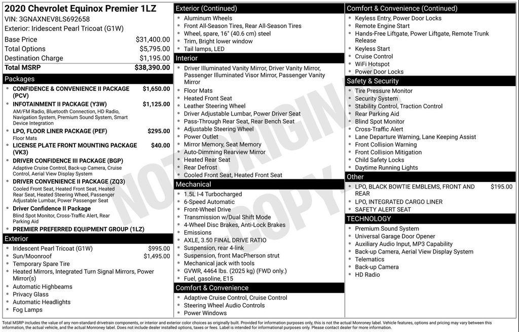 used 2020 Chevrolet Equinox car, priced at $19,414