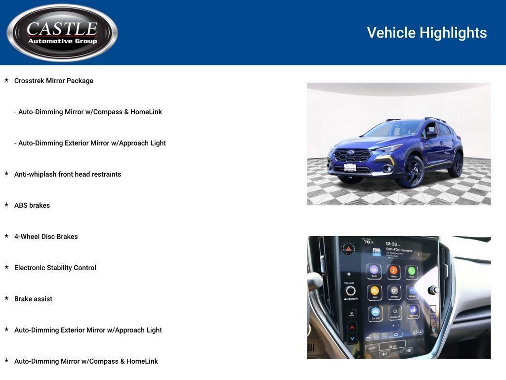 new 2025 Subaru Crosstrek car, priced at $32,871