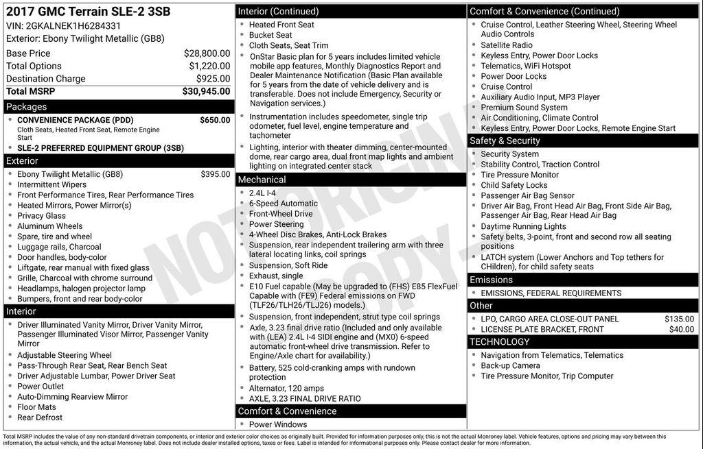 used 2017 GMC Terrain car, priced at $9,690