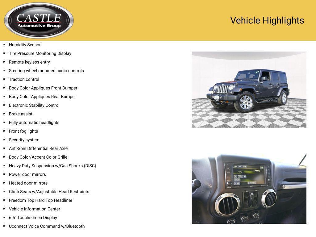 used 2017 Jeep Wrangler Unlimited car, priced at $15,999