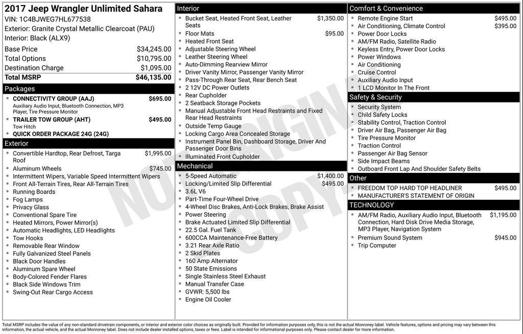 used 2017 Jeep Wrangler Unlimited car, priced at $15,999