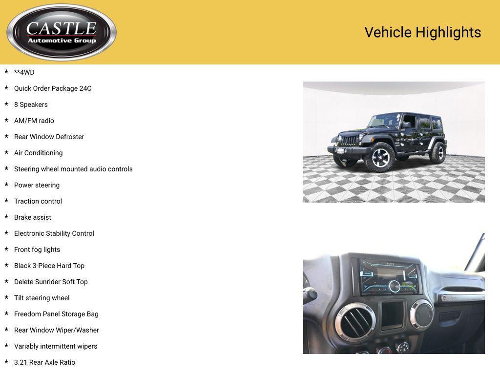 used 2017 Jeep Wrangler Unlimited car, priced at $17,597