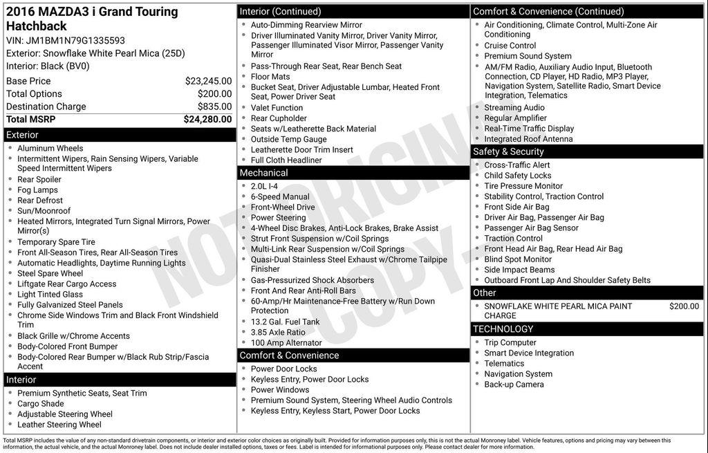 used 2016 Mazda Mazda3 car, priced at $9,663