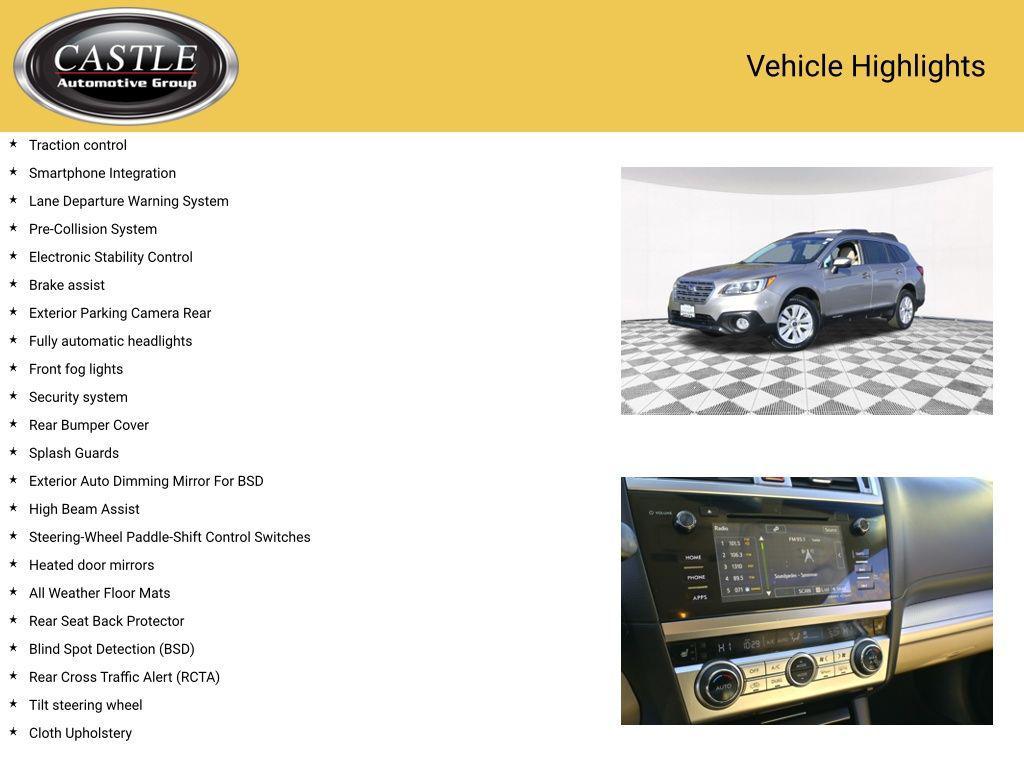 used 2017 Subaru Outback car, priced at $12,571